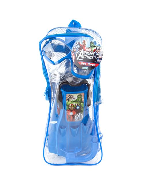Set Agua Mascara, Snorkel y Pata de Rana Small Avengers