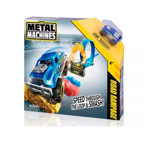 Metal Machines Road Rampage Pista De Autos Con Lanzador