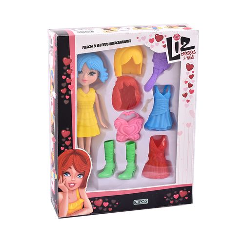 Muñeca Princess Liz Doll Vestidos Y Pelucas