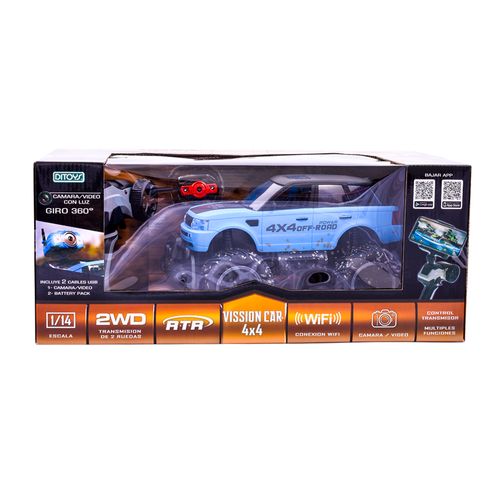 Auto a Radio Control 4x4 Con Camara Vision Celeste