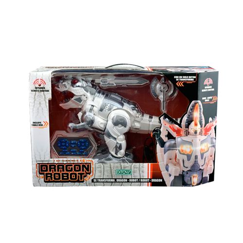 Robot Dragón a Control Remoto Convertible con Luz y Sonidos