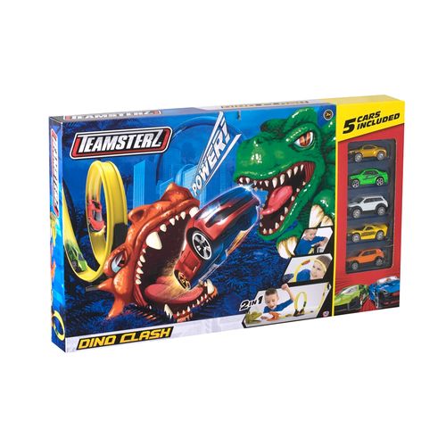Teamsterz Pista Dino Clash Con 5 Autos