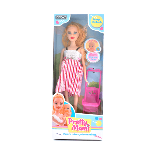 Pretty Mami Vestido Gris y Rosa