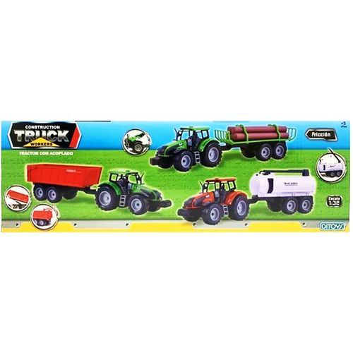 Constructor Truck Workers Tractor Con Acoplado Farm