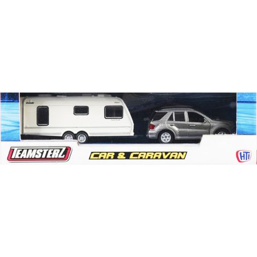 Auto Car Y Caravan Gris A Friccion Teamsterz Wabro