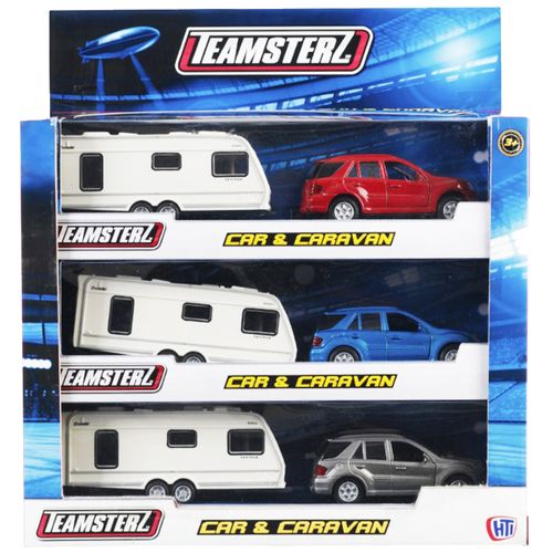 Auto Car Y Caravan Gris A Friccion Teamsterz Wabro