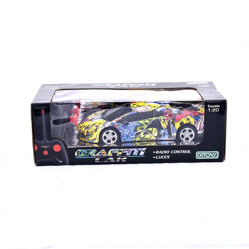 Graffiti Car Radio Control Con Luces Esc. 1:20 Amarillo