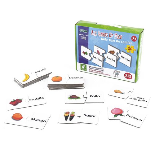 Match y Play Conoce Las Comidas Juego De Encastre