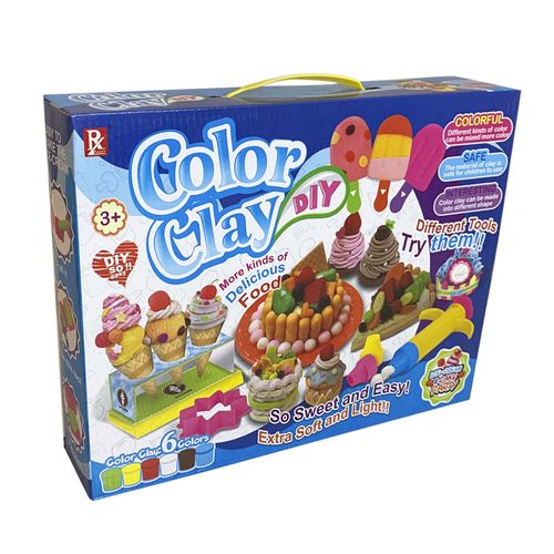 Juego de Masas Color Clay Fiesta Con Tortas