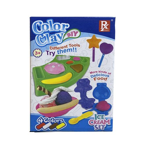 Juego de Masas Color Clay Set De Helados Paleta