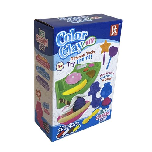 Juego de Masas Color Clay Set De Helados Paleta