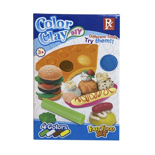 Juego de Masas Color Clay Set De Comida Rapida