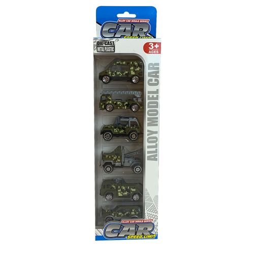 Set De 6 Autos Die Cast Metalicos Defensa Militar