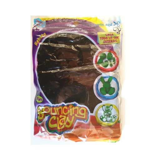 Masa Para Modelar Bouncing Clay Color Negro