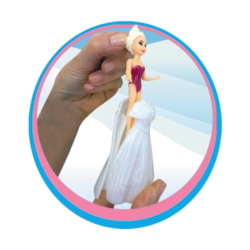 Set Carruaje Con Principe Y Princesa Invierno Celeste Con Accesorios