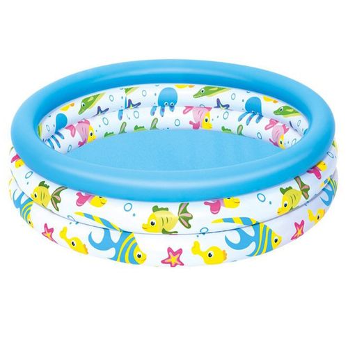 Pileta Inflable 3 Aros Fondo Del Mar 100 x 25 Cm.