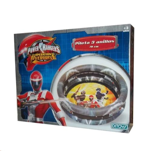 Pileta 3 Anillos Inflables Power Ranger 70Cm. Altura
