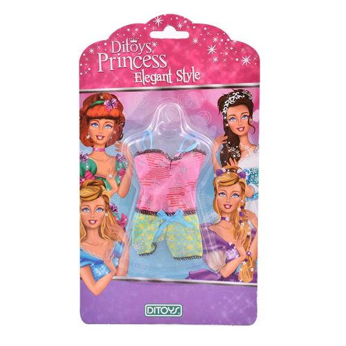 Vestiditos de Princesas para Muñecas Elegant Style Ditoys Princess Modelo Rosa Y Verde