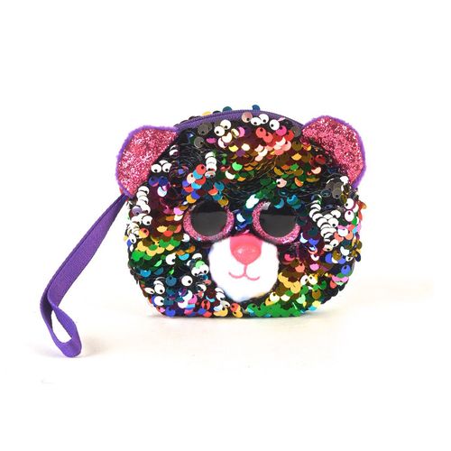 Peluche Original Ty Monedero Lentejuelas 11 Cm. Oso Multicolor