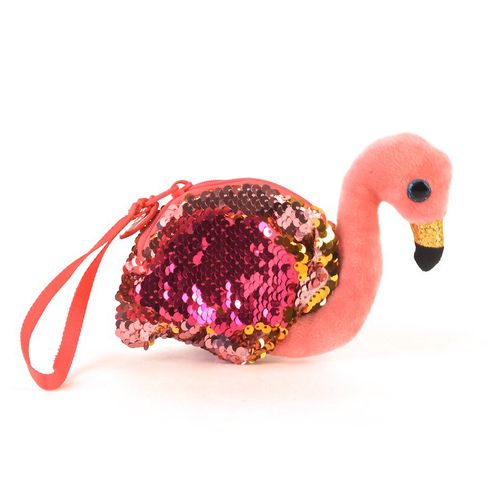 Peluche Original Ty Monedero Lentejuelas 11 Cm. Flamenco