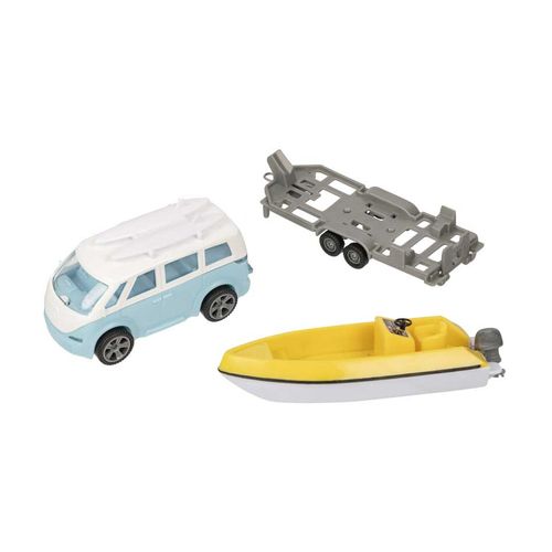 Teamsterz Set Equipo Bote Y Carpevan 28 Cm. Celeste