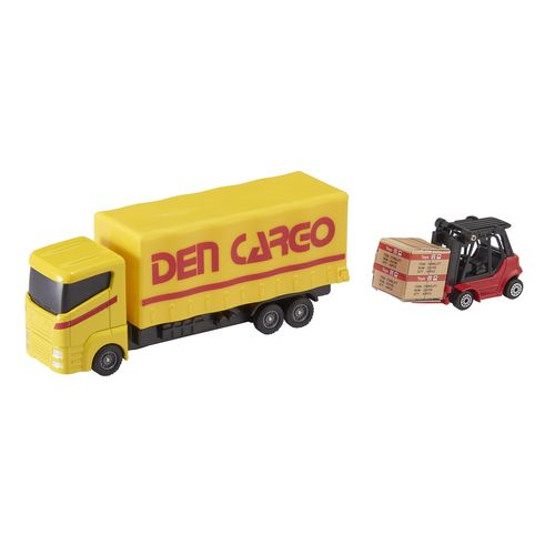 Teamsterz Set Logistico Camion Y Montacarga Amarillo