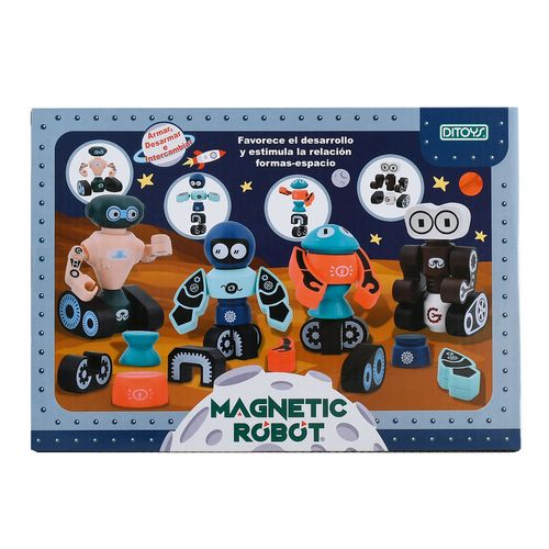 Magnetic Robot Cascos Marron Y Naranja Articulados Conectables