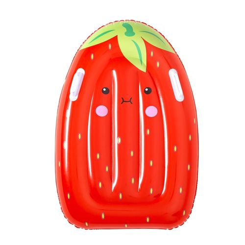 Colchoneta Fruta Frutilla Inflable Roja 84 x 55 Cm.
