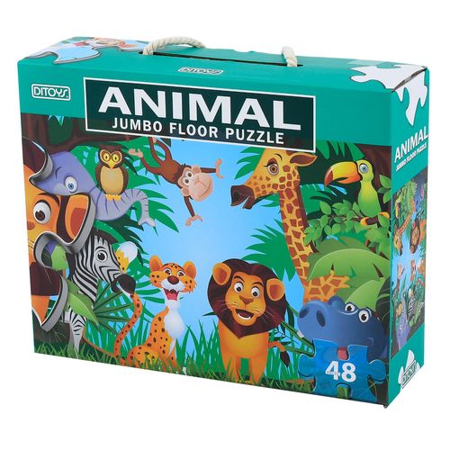 Puzzle Valija Jumbo 48 Piezas Plastificadas Animal