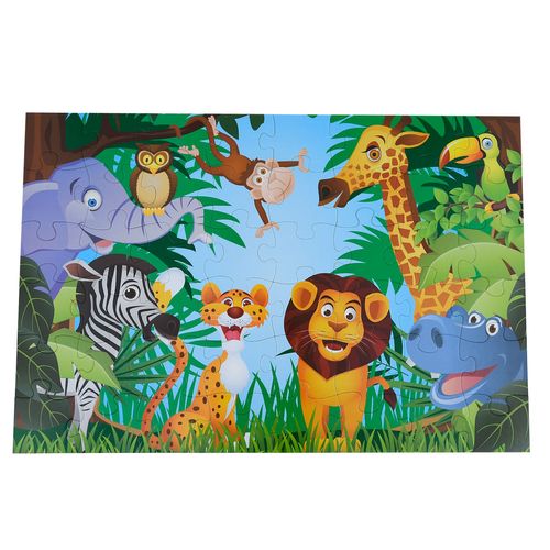 Puzzle Valija Jumbo 48 Piezas Plastificadas Animal