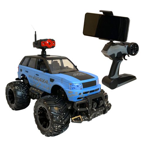 Auto a Radio Control 4x4 Con Camara Vision Celeste