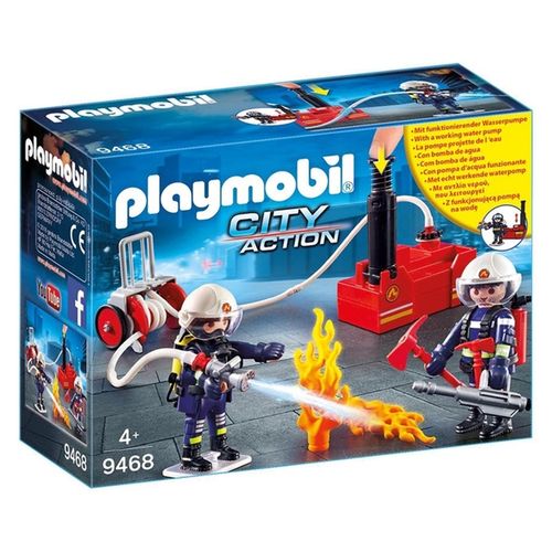 Playmobil City Action Bomberos Con Bomba De Agua