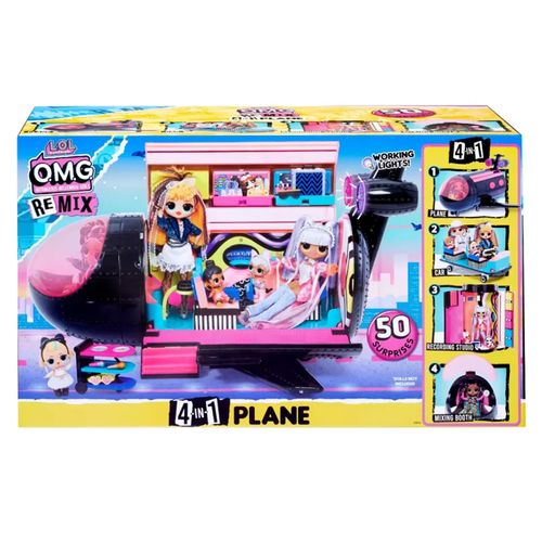 Playset Lol Surprise OMG Remix Avión Con Accesorios