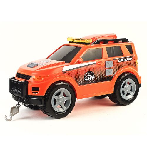 Camioneta Teamsterz 4x4 Luz Y Sonido 35 Cm Naranja