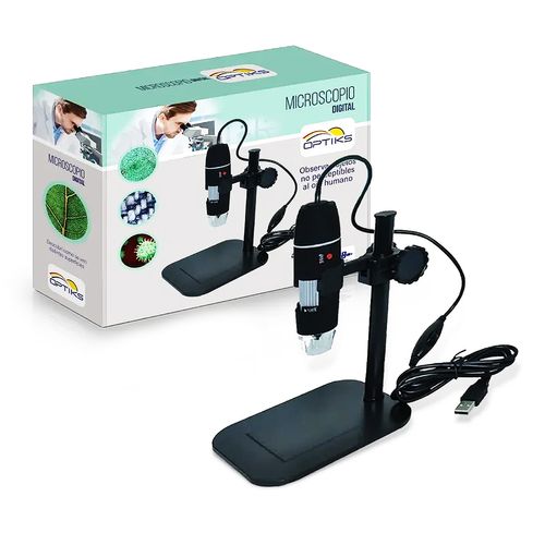 Kit Microscopio Digital Infantil USB Negro