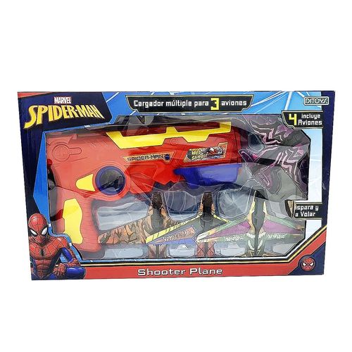 Pistola Lanza Aviones Spiderman Incluye Aviones