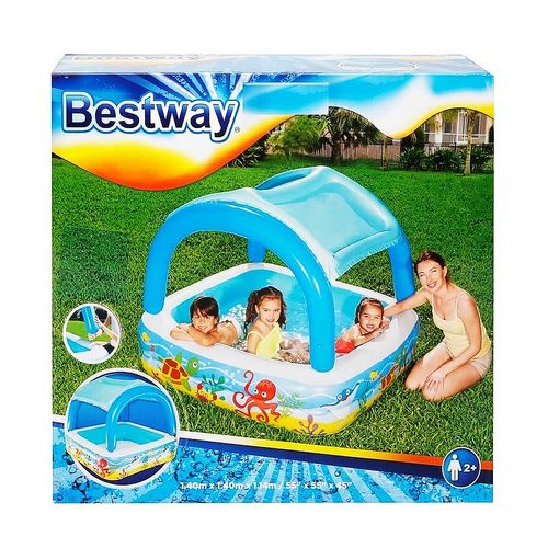 Pileta Inflable Para Niños 147x147x112 Incluye Techo
