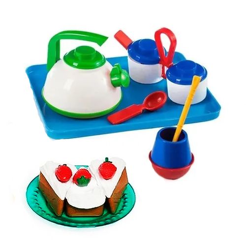 Juego De Mate Para Niños Pava Base Verde Incluye Torta
