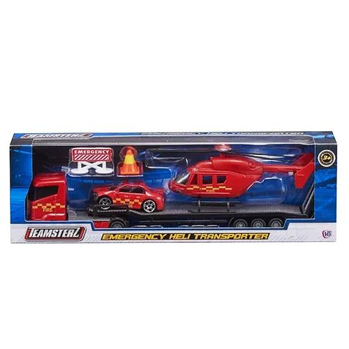 Grua De Emergencia Teamsterz Incluye Auto Y Helicoptero