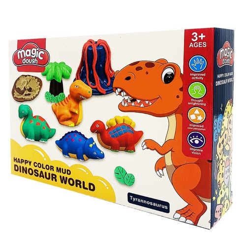 Juego De Masas Para Modelar Mundo De Dinosaurios T-Rex