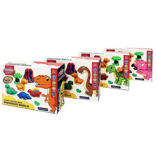 Juego De Masas Para Modelar Mundo De Dinosaurios Triceratops