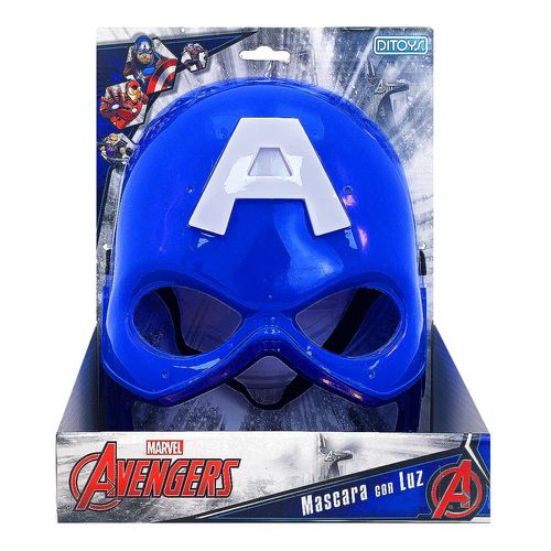 Máscara Capitán América Con Luz Avenger Original Ditoys