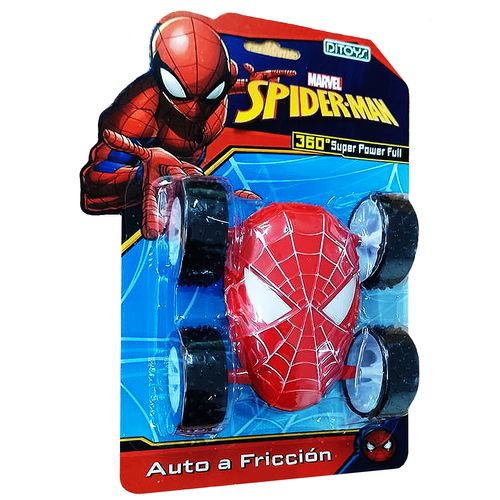 Vehículo Involcable Spiderman Rojo Negro Original Ditoys