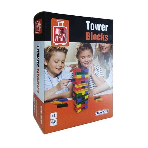 Juego De Mesa Tower Blocks Jenga Plástico Original Toyco