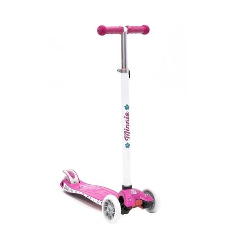 Monopatín Disney Minnie Regulable 3 Ruedas Con Luz Fucsia