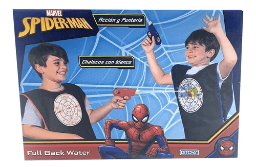 Playset Pistolas De Agua Spiderman Con Chalecos Con Blancos