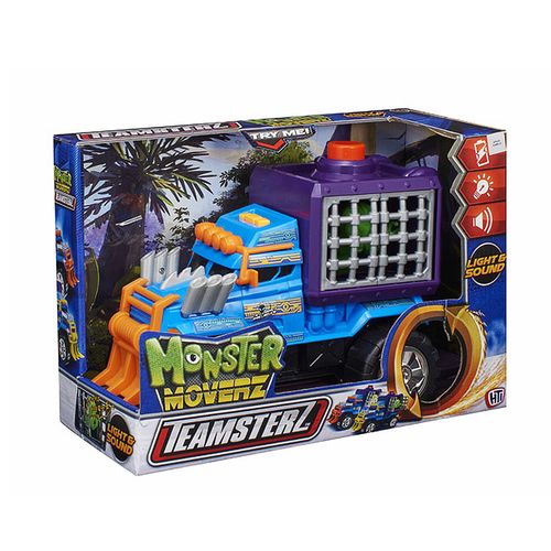 Vehículo Camión Monster Moverz Luz Y Sonido Celeste/Violeta