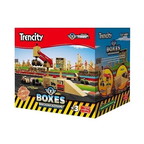 Kit Vehículo Con Accesorios Boxes Colección Turbo Trencity Original