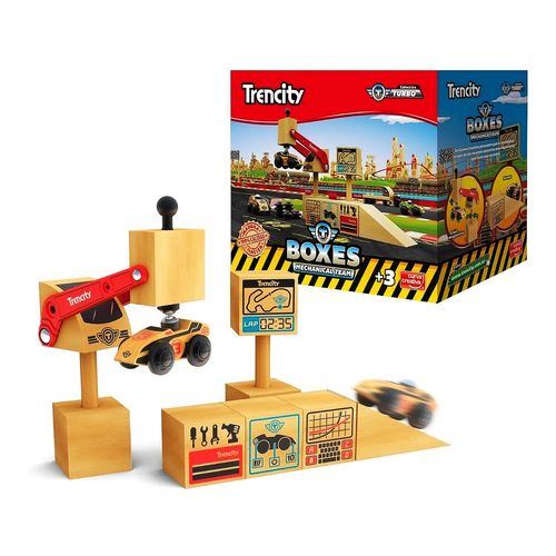 Kit Vehículo Con Accesorios Boxes Colección Turbo Trencity Original