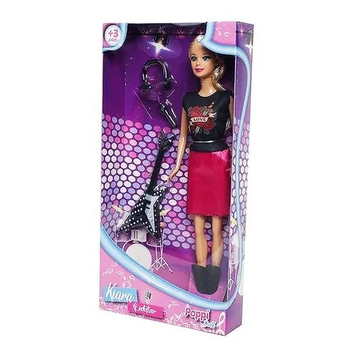 Muñeca Kiara Rockstar Con Guitarra Eléctrica Y Accesorios